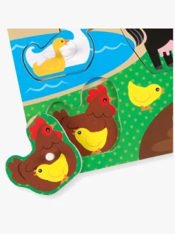 Spil & Puslespil-MelissaDoug Melissa & Doug Knoppuslespil Bondegårdsdyr 8 Brikker Flerfarvet