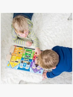 Spil & Puslespil-MelissaDoug Melissa & Doug Låsebræt 6 Låger med Dyr Flerfarvet