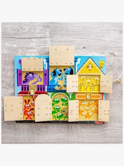 Spil & Puslespil-MelissaDoug Melissa & Doug Låsebræt 6 Låger med Dyr Flerfarvet