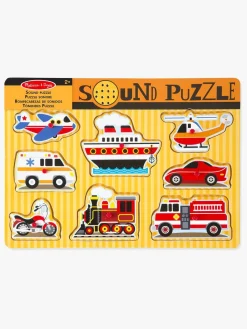 Spil & Puslespil-MelissaDoug Melissa & Doug Puslespil m. Lyd Køretøjer Flerfarvet