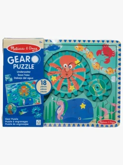 Spil & Puslespil-MelissaDoug Melissa & Doug Puslespil med Tandhjul Havtema 18 Brikker