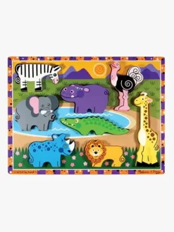 Spil & Puslespil-MelissaDoug Melissa & Doug Puslespil Zoo 8 Brikker