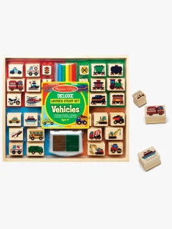Babylegetøj-MelissaDoug Melissa & Doug Træstempelset Biler Flerfarvet