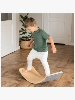 Motorisk Legetøj-Meowbaby Balancebræt, Grå/Natur