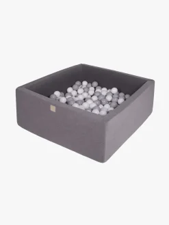 Boldbassiner-Meowbaby Kvadrat Boldbassin Bomuld 40x90, Mørkegrå