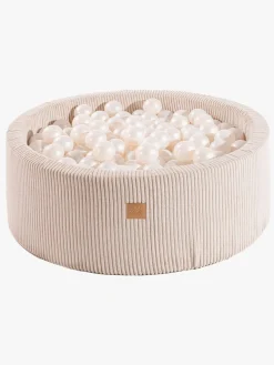 Boldbassiner-Meowbaby Rund Boldbassin Kraftig Fløjl 30x90, Ecru