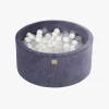 Boldbassiner-Meowbaby Rund Boldbassin Velour 40x90, Blågrå