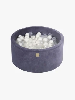 Boldbassiner-Meowbaby Rund Boldbassin Velour 40x90, Blågrå