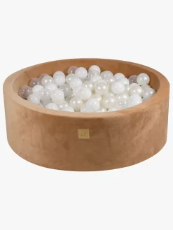 Boldbassiner-Meowbaby Rund Boldbassin Supersoft Velour 30x90, Karamel