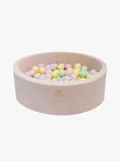 Boldbassiner-Meowbaby  Rundt Boldbassin Fløjl 30x90, Ecru