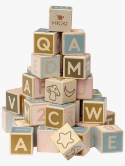 Trælegetøj-Micki Bogstavsklodser 36 Stk.