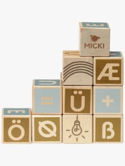 Trælegetøj-Micki Bogstavsklodser 36 Stk.