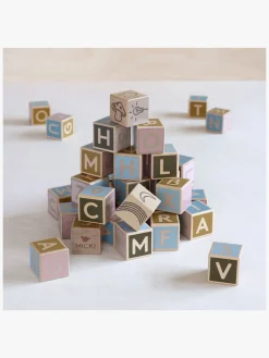 Trælegetøj-Micki Bogstavsklodser 36 Stk.