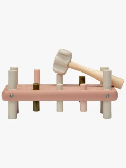 Trælegetøj-Micki Hammerbræt, Pink Lyserød