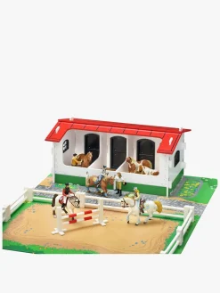 Legetøjsfigurer-Micki Stald m. Hestefold