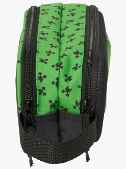 Kreativt Legetøj-Minecraft 3D Dobbelt Penalhus, Blå/Grøn