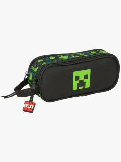 Kreativt Legetøj- Minecraft Dobbelt Penalhus TNT, Blå/Grøn