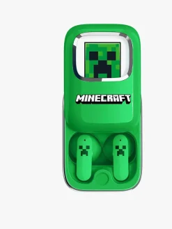 Elektronik & Media-OTLTechnologies Minecraft Høretelefoner In-Ear TWS med LED, Grøn Grøn