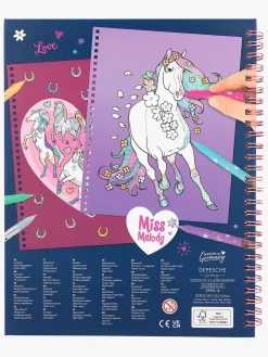 Kreativt Legetøj-MissMelody Miss Melody Malebog med Glittertusser