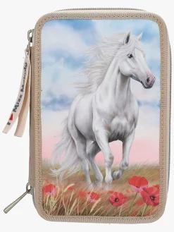 Kreativt Legetøj-MissMelody Miss Melody Penalhus med 3 Rum Poppy, Sandfarvet