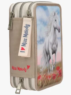 Kreativt Legetøj-MissMelody Miss Melody Penalhus med 3 Rum Poppy, Sandfarvet