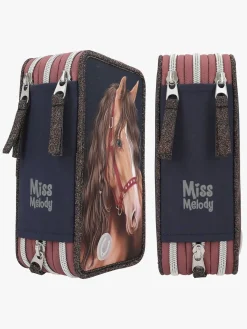 Kreativt Legetøj-MissMelody Miss Melody Tredelt Penalhus med LED-lys Glitter Horse