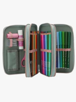 Kreativt Legetøj-MissMelody Penalhus med 3 Rum Romantic Fields, Grøn