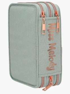 Kreativt Legetøj-MissMelody Penalhus med 3 Rum Romantic Fields, Grøn