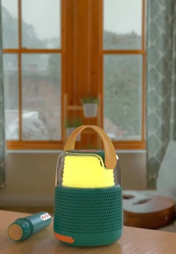 Elektronik & Media-MOB Karaokesæt med Mikrofon, Blå Grøn