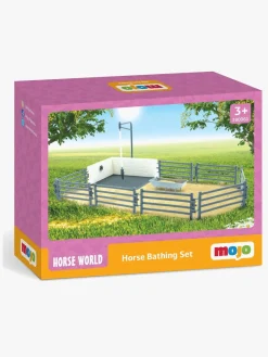 Legetøjsfigurer-Mojo Farmland Hestebad Legesæt 10 Dele