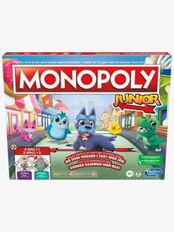Spil & Puslespil-Hasbro Monopoly Junior 2 spil i 1