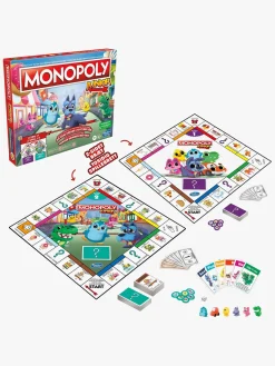 Spil & Puslespil-Hasbro Monopoly Junior 2 spil i 1