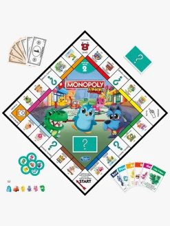 Spil & Puslespil-Hasbro Monopoly Junior 2 spil i 1