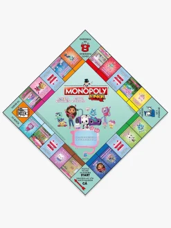 Spil & Puslespil-GabbysDollhouse Monopoly Junior Gabby's Dollhouse