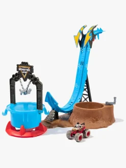 Legetøjsbiler & -Fartøjer-MonsterJam Monster Jam 1:64 Mud Blasters Dunk Tank Legesæt