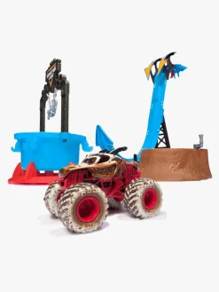 Legetøjsbiler & -Fartøjer-MonsterJam Monster Jam 1:64 Mud Blasters Dunk Tank Legesæt
