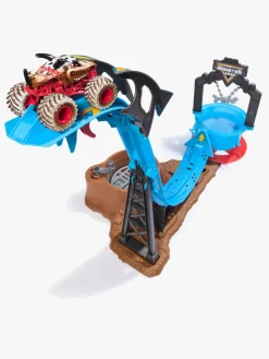 Legetøjsbiler & -Fartøjer-MonsterJam Monster Jam 1:64 Mud Blasters Dunk Tank Legesæt