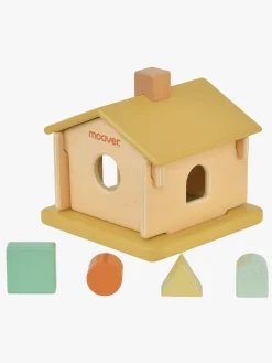 Trælegetøj-MooverToys Moover Toys IQ Puttekasse Hus, Brun