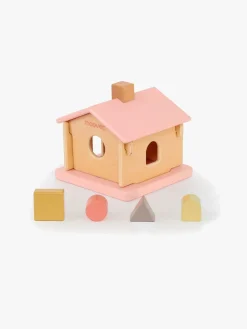 Trælegetøj-MooverToys Moover Toys IQ Puttekasse Hus, Pink