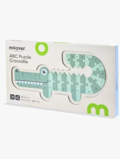 Spil & Puslespil-MooverToys A,B,C Puslespil Krokodille, Grøn