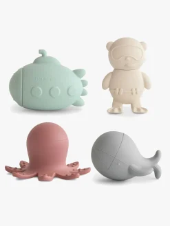 Vandlegetøj-Mushie Badelegetøj Livet i Havet 4-pak Flerfarvet