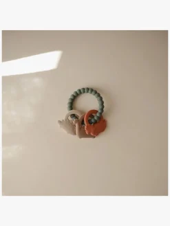 Babylegetøj-Mushie Bidering Dino, Grøn Flerfarvet