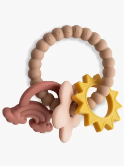 Babylegetøj-Mushie Bidering Nature, Pink Flerfarvet