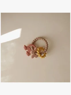 Babylegetøj-Mushie Bidering Nature, Pink Flerfarvet