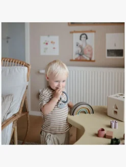 Babylegetøj-Mushie Bidering Space, Blå Flerfarvet