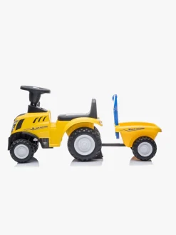 Pedal- & Gåbiler-NewHolland New Holland Gåbil med Trailer, Gul