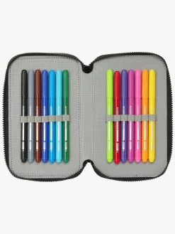 Kreativt Legetøj-Turtles Ninja Tredelt Penalhus, Grå/Sort