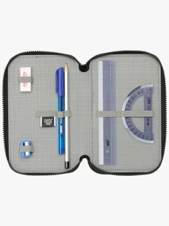 Kreativt Legetøj-Turtles Ninja Tredelt Penalhus, Grå/Sort