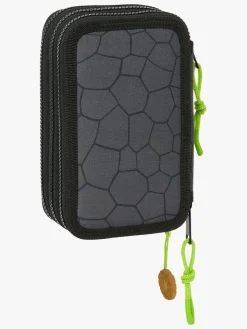 Kreativt Legetøj-Turtles Ninja Tredelt Penalhus, Grå/Sort