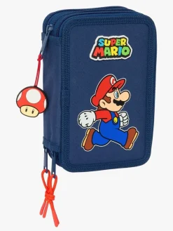 Kreativt Legetøj-SuperMario Nintendo Super Mario Penalhus med 3 Rum, Rød/Blå